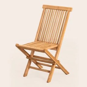 Confezione da 2 sedie da pranzo pieghevoli in legno di teak Pira - Sklum