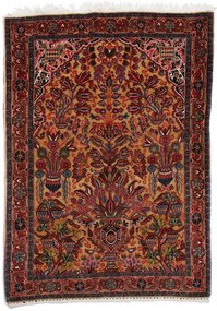 Sarouk Tappeto 110x150 Rosso (Iran) Annodato A Mano