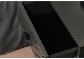 Comodino LUNA 55x50 cm antracite/nero