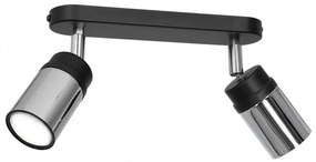 Faretto NEST 2xGU10/8W/230V nero/cromo