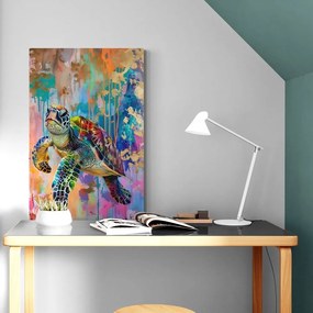 Stampa su tela – Tartaruga con imitazione di pittura