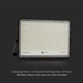LED Proiettore solare da esterno LED/30W/3,2V 6400K nero + +TC