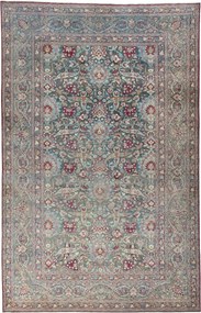 Mashad Tappeto persiano 320x490 Blu (Iran) Annodato A Mano
