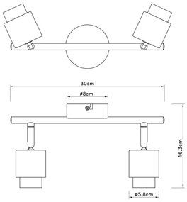 Globo 54031-2 - Luce Spot JORNA 2xE27/40W/230V