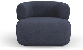 Poltrona bouclé blu scuro Jenny - Micadoni Home