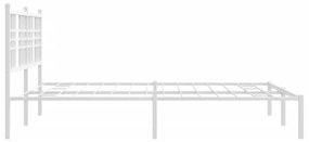 Giroletto con testiera metallo bianco 150x200 cm