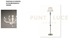 Piantana villa 1 luce bianco e cromo attacco  e27