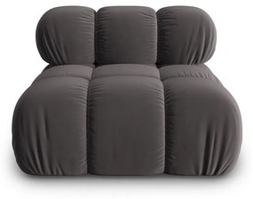 Modulo divano in velluto grigio scuro (parte centrale) Bellis - Micadoni Home