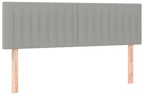 Testiere 2 pz grigio chiaro 72x5x78/88 cm in tessuto