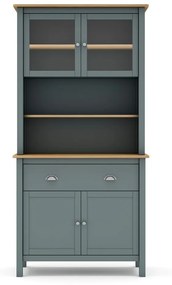 Credenza verde polveroso in pino massiccio 90x180,5x40 cm Misti – Marckeric