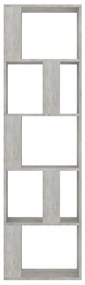 Libreria/divisorio grigio cemento 45x24x159 cm in truciolato