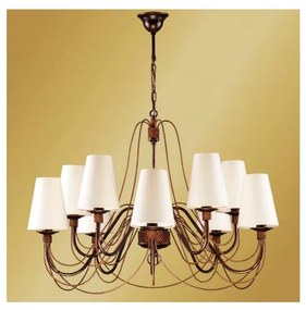 Kemar P/10/S - Lampadario PRETO 10xE14/60W/230V