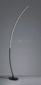 solo piantana ad arco led 11w  1200lm, 3000k nero opaco h. 158cm ...