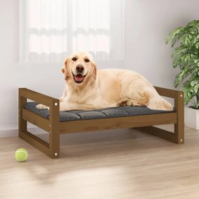 Cuccia Per Cani Ambra 75,5x55,5x28cm İn Legno Massello Di Pino /