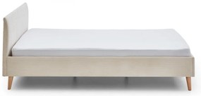 Letto matrimoniale imbottito beige rete non inclusa 140x200 cm Wicki – Meise Möbel