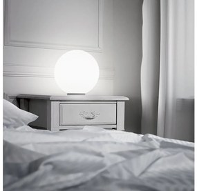 Ideal Lux - Lampada da tavolo MAPA 1xE27/42W/230V Ø 20 cm bianca
