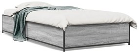 Giroletto Grigio Sonoma 75x190cm İn Legno Multistrato E Metallo /