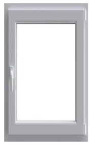 Finestra in PVC bianco L 60 x H 120 cm, 1 anta apertura a destra