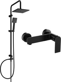 Mexen Tord set doccia esterno con soffione e miscelatore doccia Zero, nero - 71140200-70