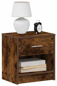Comodino Con Cassetto Rovere Fumo 39x28x41 Cm /