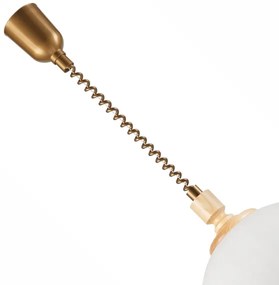 Lampadario a scomparsa RAMONA 1xE27/60W/230V beige/marrone chiaro