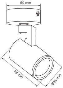 Faretto LYNX 1xGU10/10W/230V bianco