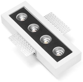 Faretto da incasso con fonte luminosa fisso Modulo LED TECNICO SAMO bianco verniciabileX8 cm Luce bianco caldo