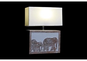 Lampada da tavolo DKD Home Decor Marrone Bianco 220 V 50 W Indiano (33 x 12 x 41 cm)