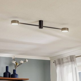 Nowodvorski Lighting Plafoniera Orbit II, nera, 2 luci