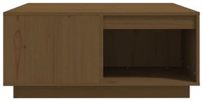 Tavolino da salotto miele 80x81x36,5 cm legno massello di pino