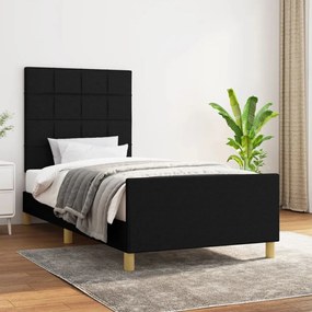 Giroletto Senza Materasso Nero 90x190 Cm İn Tessuto /