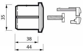 JIKA H8913630000001 - Pulsante di scarico DUAL LYRA/DEEP cromo lucido