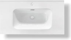 Lavabo in Ceramica STELLA 100x46 cm per Mobile da Bagno Design Moderno