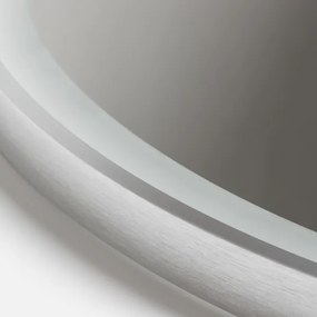 Brilagi-LED dimmerabile, specchio riscaldato con retroilluminazione, profilo in alluminio ALU PRO, LED 18W/230V, Ø 60 cm, IP44, finitura cromo satinato