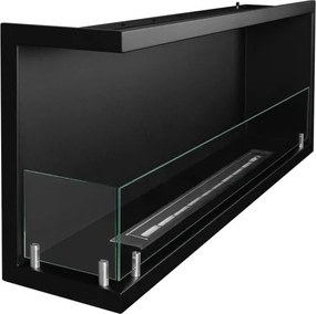 Camino a bioetanolo da incasso ad angolo biocamino angolare 120x45 cm SUTRI 120 SX