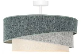 Duolla-Lampadario a plafone KOBO ECO REC. 1xE27/15W/230V d.45 cm verde/grigio/color crema