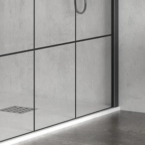 Doccia walkin 90cm con telaio e serigrafia nera NICO-W1000 - KAMALU