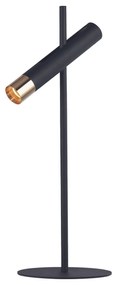 Lampada Da Scrivania Industrial-Nordico Cilindro Acciaio Nero Oro Led 4W 3000K