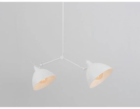 Lampada a sospensione bianca con paralume in metallo 104x104 cm Coben - CustomForm