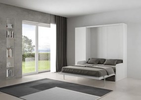 Letto matrimoniale a scomparsa 160 cm con colonna Bianco KENTARO SOFŔ