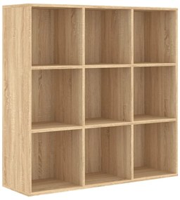 Libreria rovere sonoma 98x30x98 cm in legno multistrato