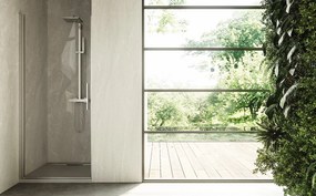 Box doccia 70 cm a nicchia vetro temperato 6 mm 195 H cromo Linje