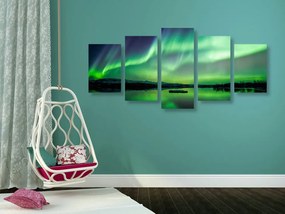 Quadri 5 pezzi – Aurora boreale