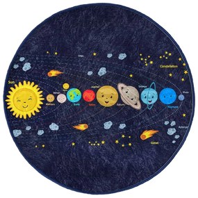 Tappeto per bambini in blu scuro ø 80 cm Comfort – Mila Home