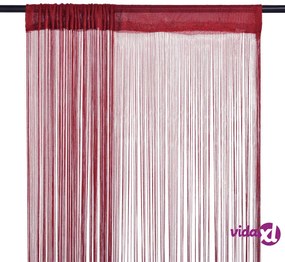 vidaXL Tende a Filo 2 pz 140x250 cm Rosso Bordò