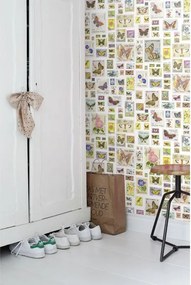 Carta da parati Francobolli rosa, 46.5 cm x 8.37 m