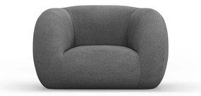 Poltrona grigia in tessuto bouclé Essen - Cosmopolitan Design