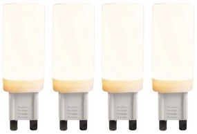 Set di 4 lampadine LED G9 dimmerabili a 3 fasi 4.5W 500 lm 2700K