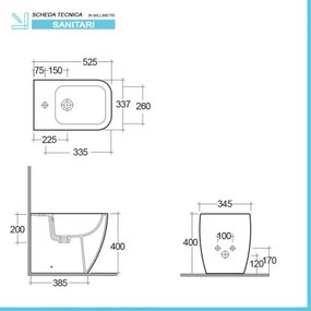 Sanitari filomuro grigio opaco Rimless Rak serie Metropolitan copriwc soft-close