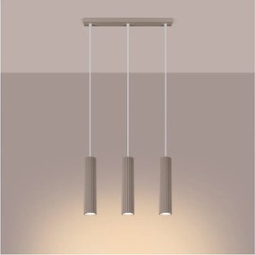 Lampadario grigio tortora in metallo Gleam – Sollux